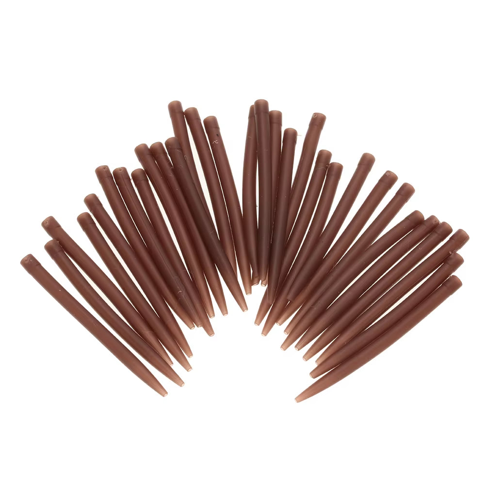 30/60Pcs Carp Fishing Hook Rubber Tip Tube Positioner Fishing anti Tangle Sleeve Swivels Connect Carp Terminal Fishing Tackle