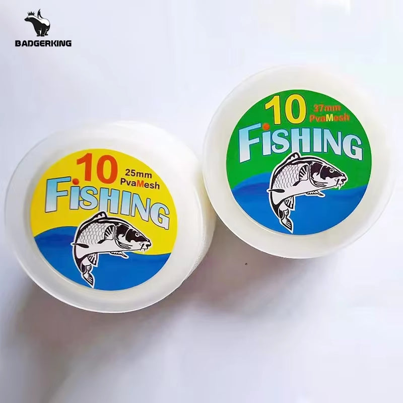 10M PVA Mesh for Carp Fishing Water Soluble Groundbait Feeder Mesh Boilie Rig Funnel and Plunger Carp Fishing Accessory