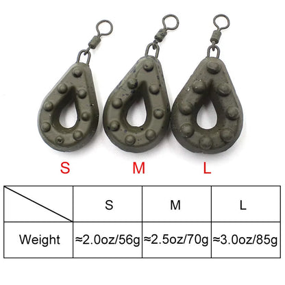 1Pcs Carp Fishing Tackle Big Grippa Swivel Leads Weight- All Sizes Carp Lead Weight