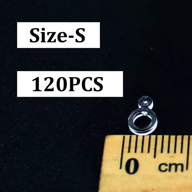 120Pcs Carp Fishing Accessories Boilies Stop Bands Elastic Baitband Pellet Bait Band Bander for Carp Rig Feeder Fishing Tackle