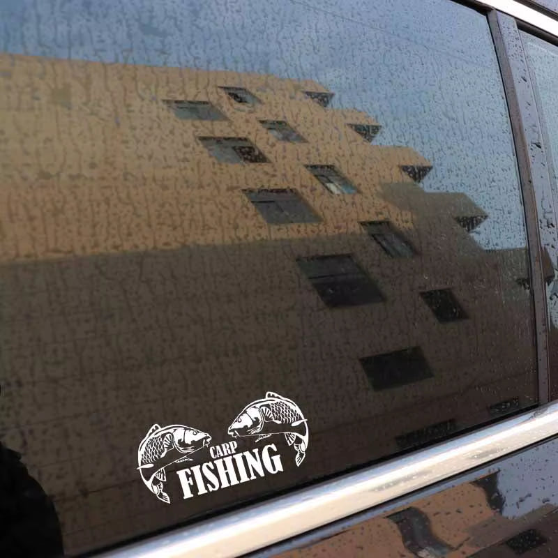 17.9Cm*8.1Cm Carp Fishing Animal Vinyl Car Styling Stickers Decals Decor S4-0031