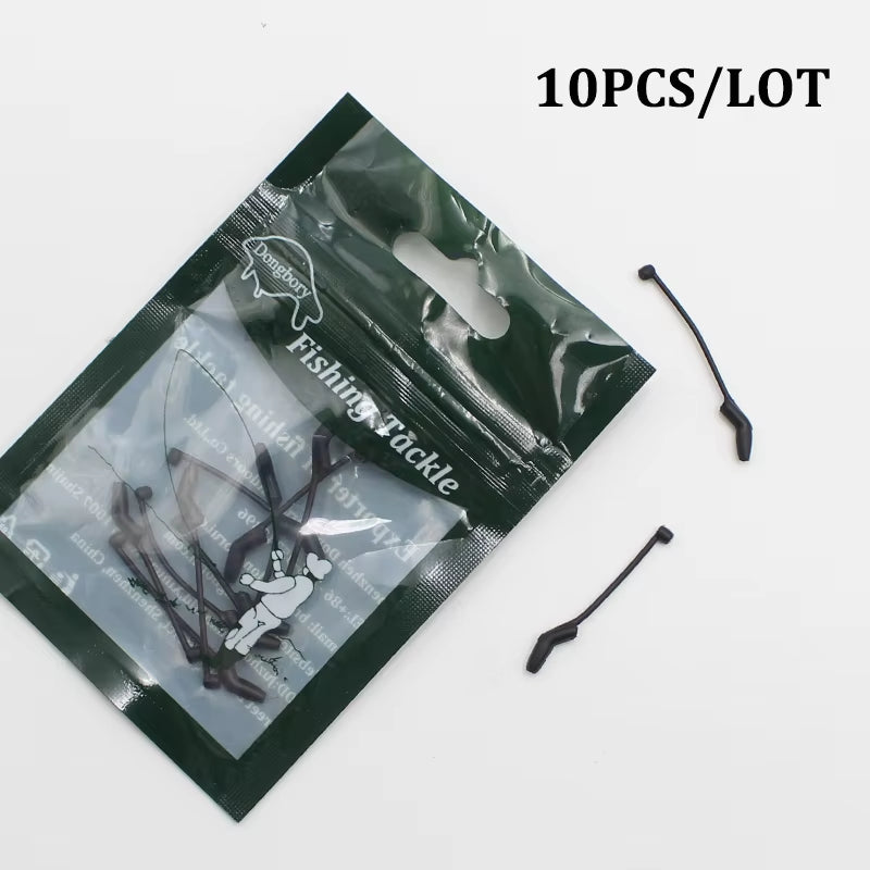 10Pcs Carp Fishing Accessories D Rig Kickers Hooks Line Aligners Sleeve anti Tangle Sleeve for Hair Ronnie Rigs End Tackle