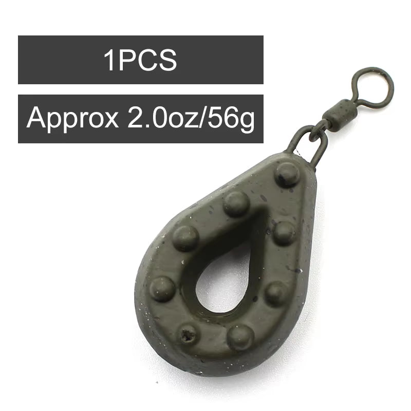1Pcs Carp Fishing Tackle Big Grippa Swivel Leads Weight- All Sizes Carp Lead Weight