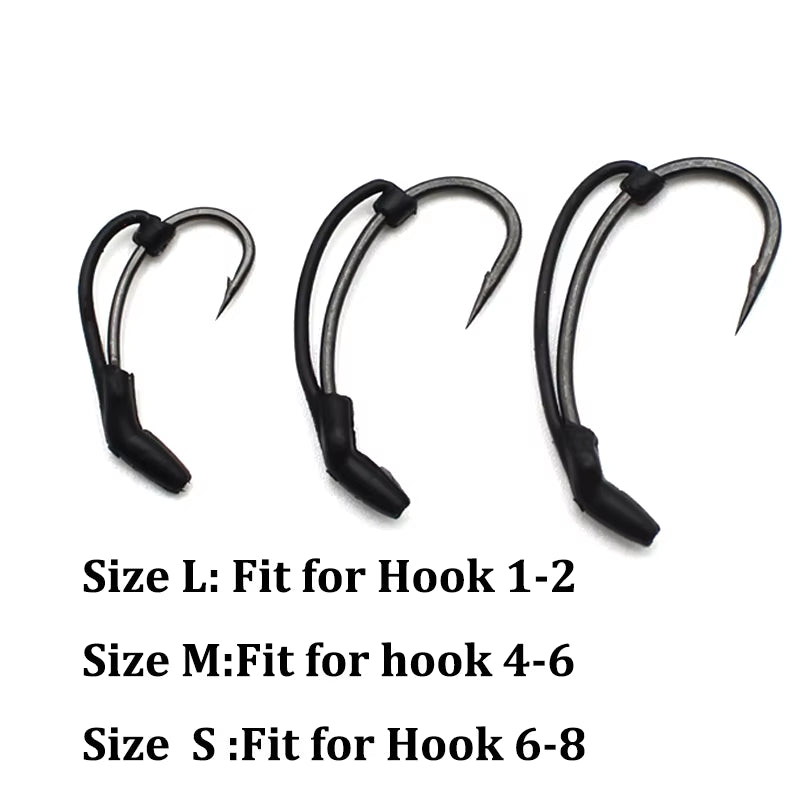 10Pcs Carp Fishing Accessories D Rig Kickers Hooks Line Aligners Sleeve anti Tangle Sleeve for Hair Ronnie Rigs End Tackle