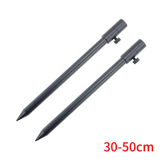 2 X Carp Fishing Bank Sticks Aluminium Black Rod Pod Diameter 16Mm Fishing Accessories